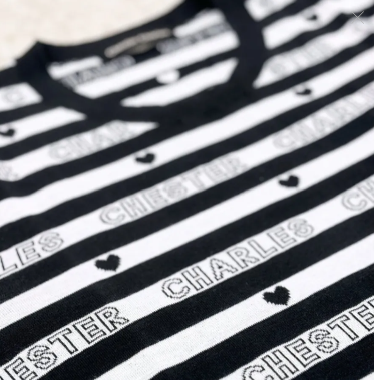  Áo ngắn tay - chữ chạy tim(SET) 