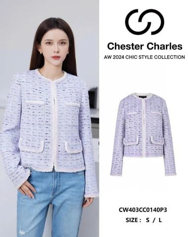  Áo dạ tím pastel 