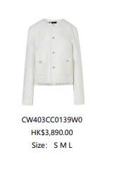  Áo dạ tweed trắng, viền ren 