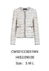  Áo Twed trắng , sọc đen ngang 