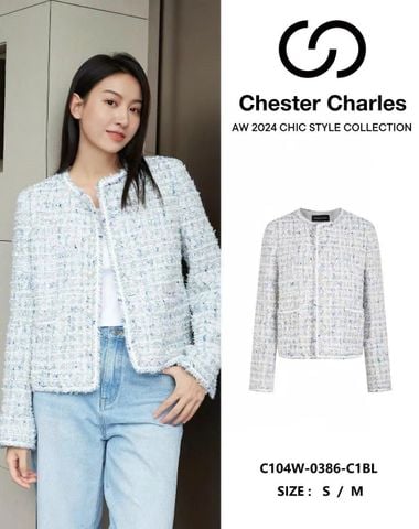  Áo dạ chấm xanh 