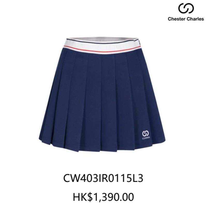  Chân váy navy cạp thun trắng 