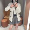  Áo Tweed trắng kim tuyến 