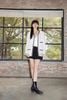  Áo Tweed trắng kim tuyến 