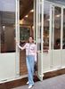  CDG hồng, viền xám 