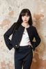  Áo khoác Đen 2 túi ngực ( len wool + Silk) 