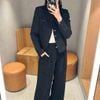  Áo khoác Đen 2 túi ngực ( len wool + Silk) 