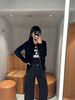  CDG đen logo chữ lồng CC 