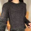  Áo len xốp dáng dài đính sequin 