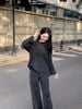  Áo len xốp dáng dài đính sequin 