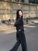  Áo len xốp dáng dài đính sequin 