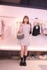  Váy tweed caro hồng - đính đá 