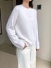  Áo len dài tay cashmere họa tiết ngực 