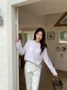  Áo len dài tay cashmere họa tiết ngực 