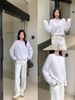  Áo len dài tay cashmere họa tiết ngực 