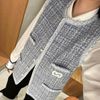  Ghile dạ tweed xanh 