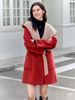  Áo dạ đỏ 2 mặt 