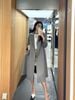  Áo dạ mangto dáng dài xám tro 