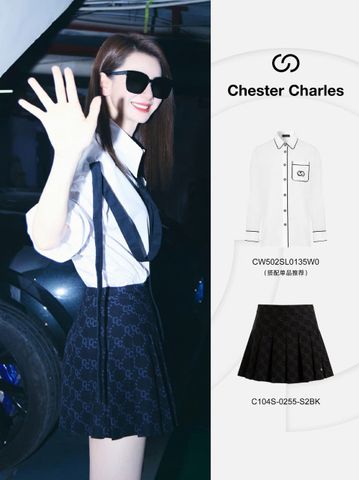  Chân váy đen full logo 