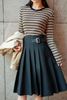  Chân váy xếp ly dài , 1/2 belt da 