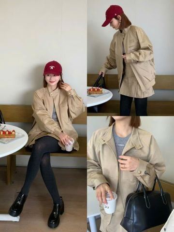  Áo kaki màu be 