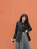  Áo Blazer viền cổ CC, tay lật 