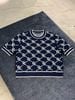  Áo len ngắn tay full logo - xanh navy 