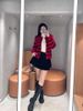  CDG đỏ kẻ ngang đen 