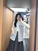  Ghile dạ tweed xanh 