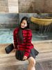  CDG đỏ kẻ ngang đen 