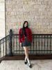 CDG đỏ kẻ ngang đen 
