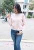  Áo len hồng trắng 