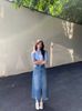  Áo len xanh gấu ngắn tay 