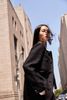  Áo dạ tweed đen dài 