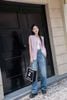 Áo Ghile dạ tweed hồng 