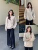  Áo len cổ tròn màu Camel 