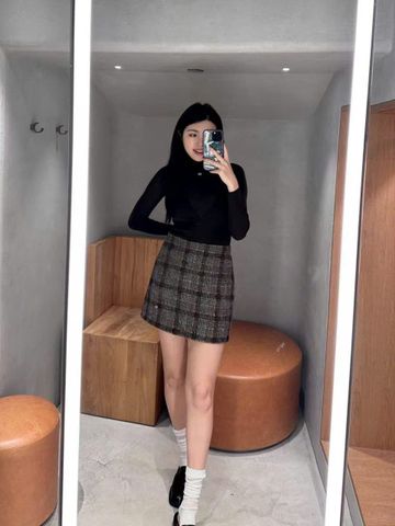  Chân váy chữ A - kẻ 