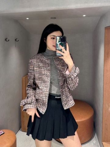  Áo dạ tím nhạt blink 