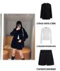  Áo dạ tweed đen dài 