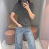  Áo len Ghi xám cổ tròn 
