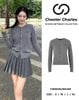 CDG dài tay xám chữ ngực trái 