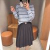  Áo Polo dài tay xanh cổ trắng , viền đỏ 