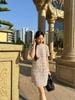  Váy tweed hồng phối cúc ngọc 