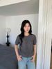  Áo CDG ngắn tay xám, cổ tròn, chữ C.Charles 