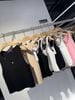  Áo tank top đen viền trắng CC 