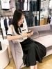  Áo polo trắng cổ đen viền ren 