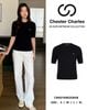  Áo len ngắn tay Navy túi ngực chữ C.Charles 