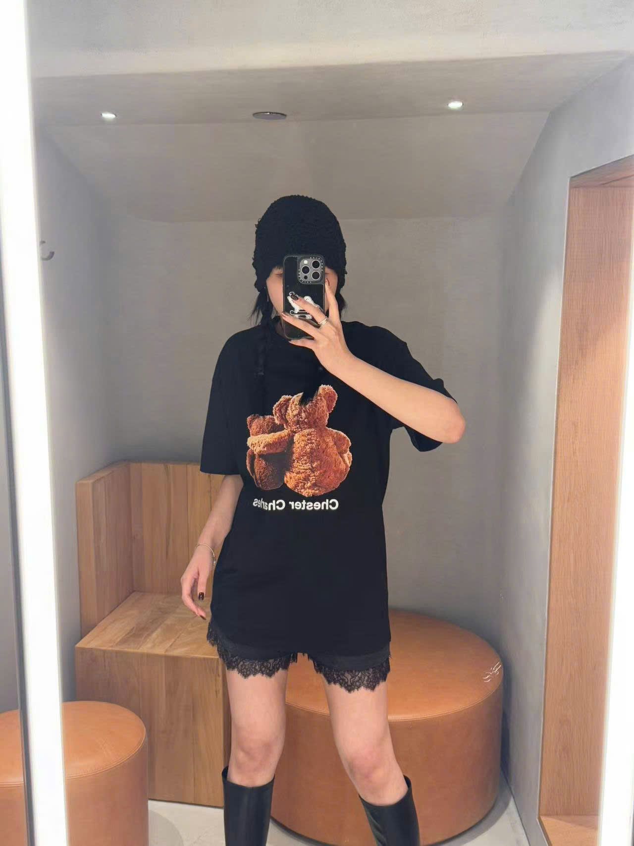  Quần sooc đen diềm 