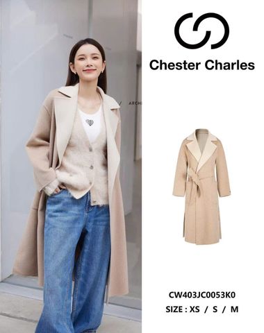  Áo dạ măng tô nâu be 