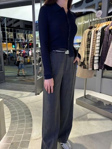  Quần âu - kẻ đai cài 